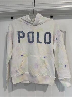 Polo by Ralph Lauren Pastel Tie-Dye Hoodie with Navy Logo